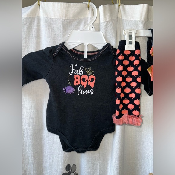 Baby Starters Halloween Bodysuit, Tutu, Headband & Leg Warmers (4pcs) Size: 3 M - Picture 3 of 12